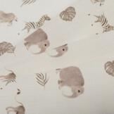 Poplin Katoen Digitale Print - Safari Ecru Beige