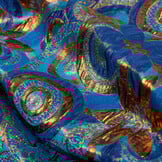 Brokaat Bloem Multicolor Kobalt , Blauw en Brons