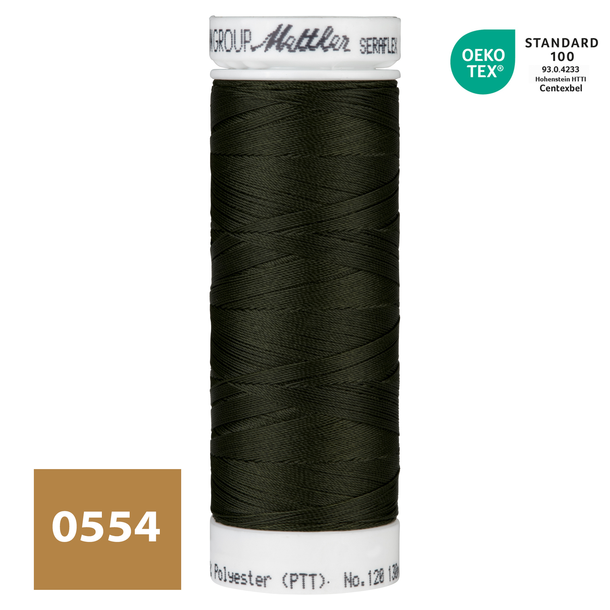 SERAFLEX® Elastisch Naaigaren - Donker Olijf (0554)