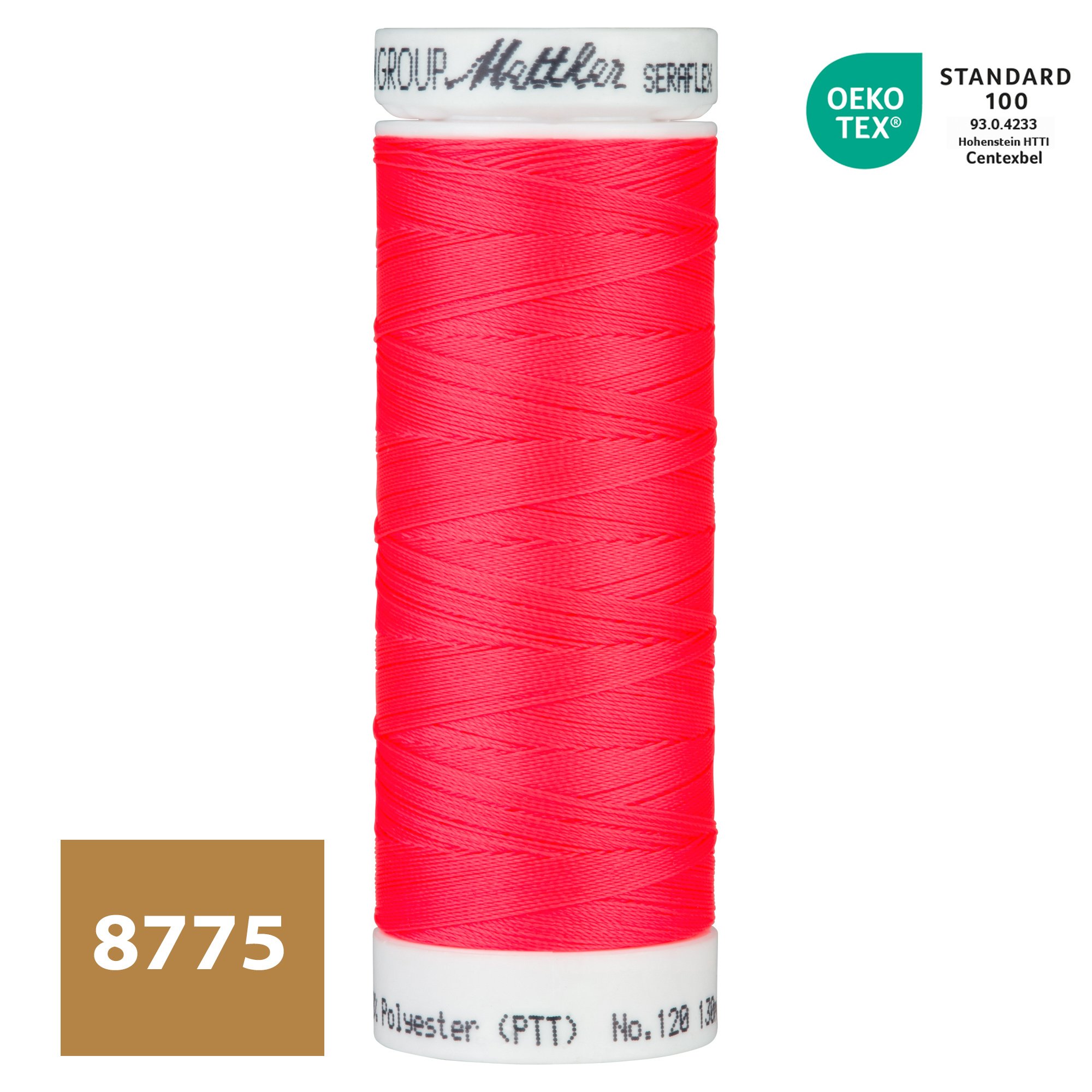 SERAFLEX® Elastisch Naaigaren - Neon Koraal (8775)