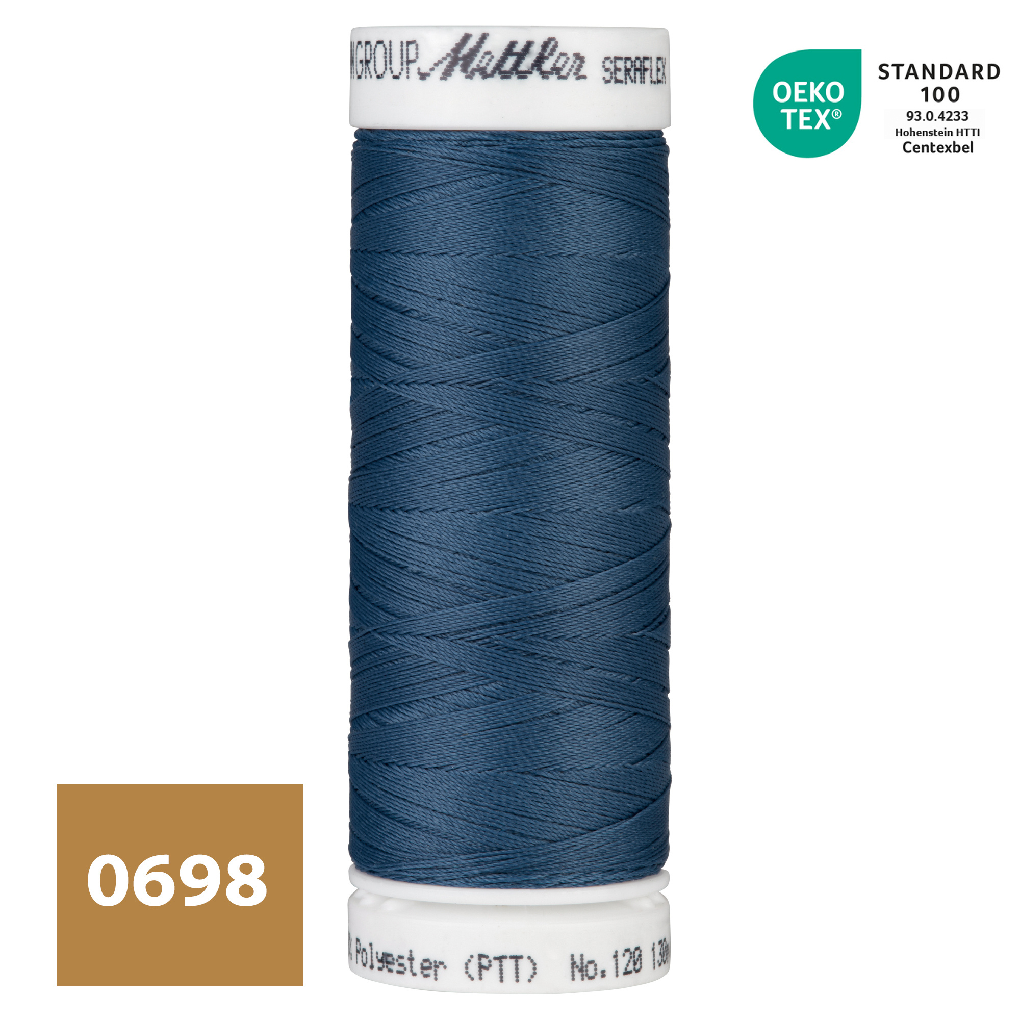 SERAFLEX® Elastisch Naaigaren - Agaat Blauw (0698)