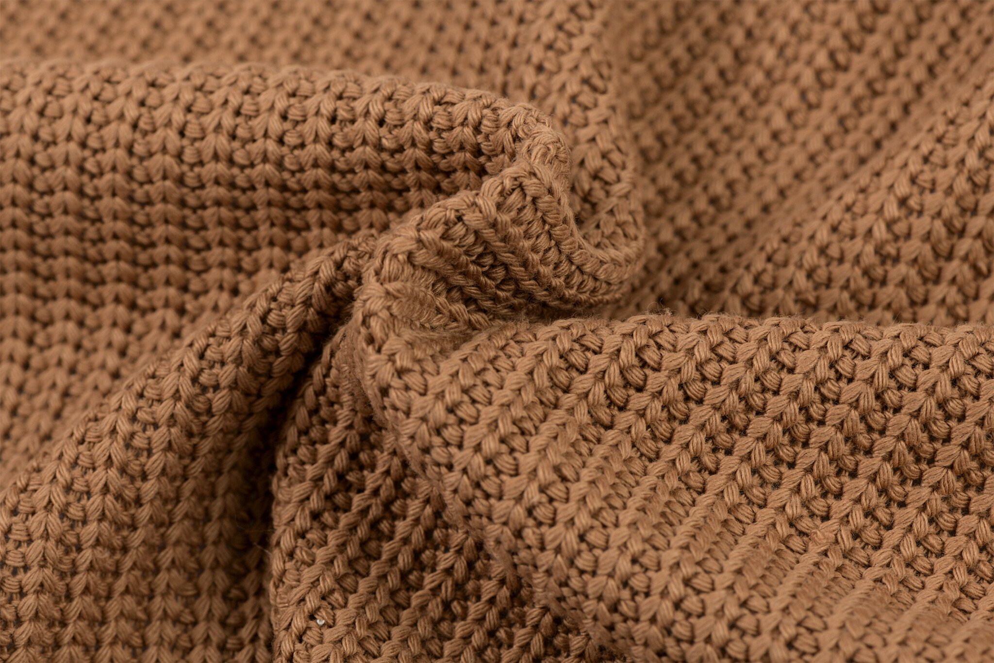 Gebreide Stof Big Knit Cacao