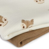 Rib Jersey Stof - Schets Vossen Ecru