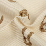 Rib Jersey Stof - Schets Konijnen Beige