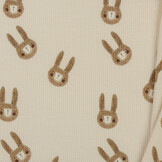 Rib Jersey Stof - Schets Konijnen Beige