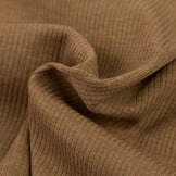 Rib Jersey Stof Chocola Melange