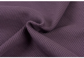 Rib Jersey Stof Dusty Paars