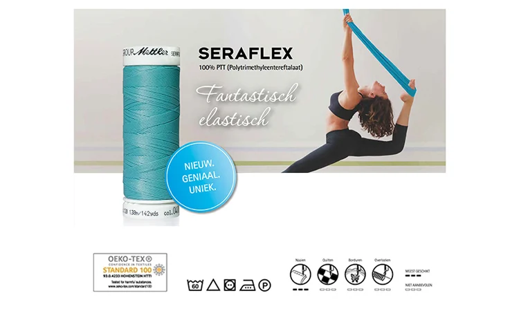 SERAFLEX® Elastisch Naaigaren - Oranjerood (1336)