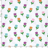 Jersey Katoen Stof - Lente Tulpen