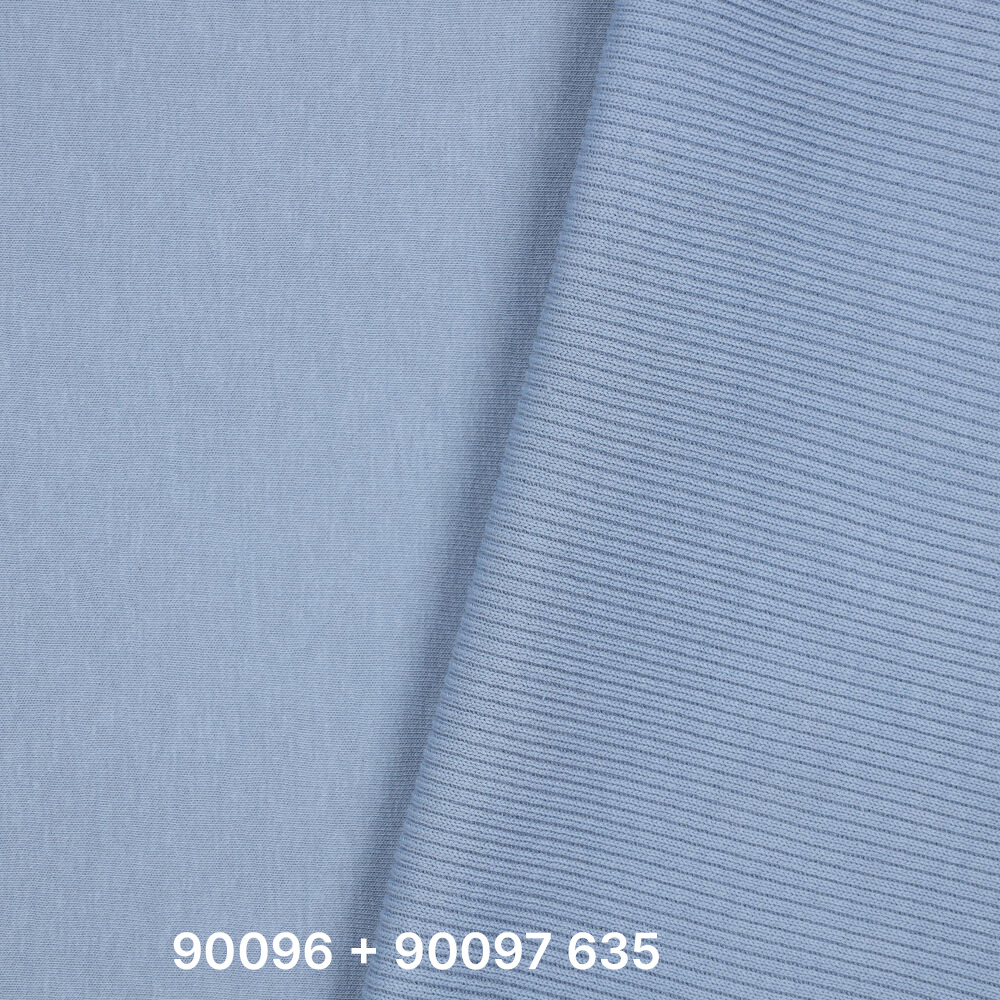 Urban Katoen Sweat Stof - Dusty Blauw