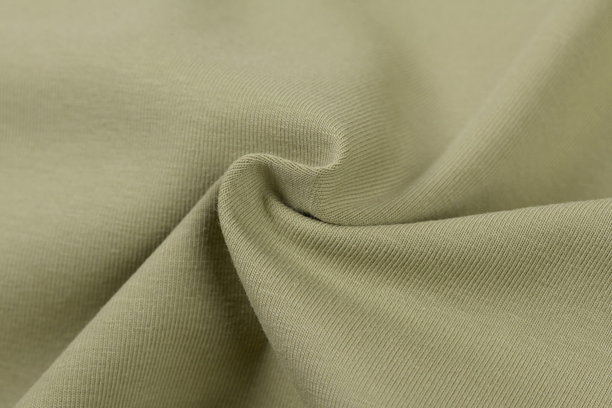 Jersey Katoen Stof - Olijf Groen
