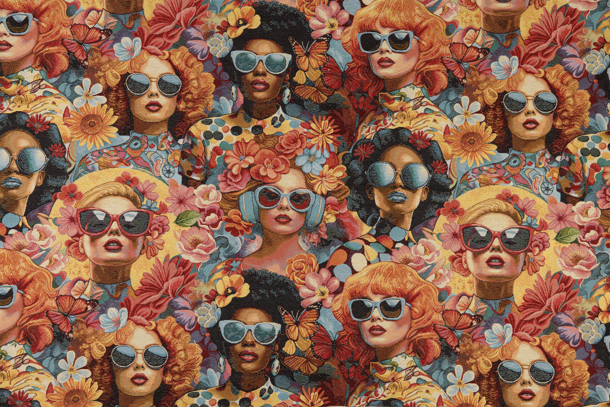 Jacquardstof Girl Power