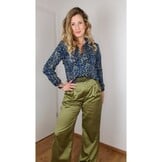 Katoen Satijn Stof Kaneelbruin