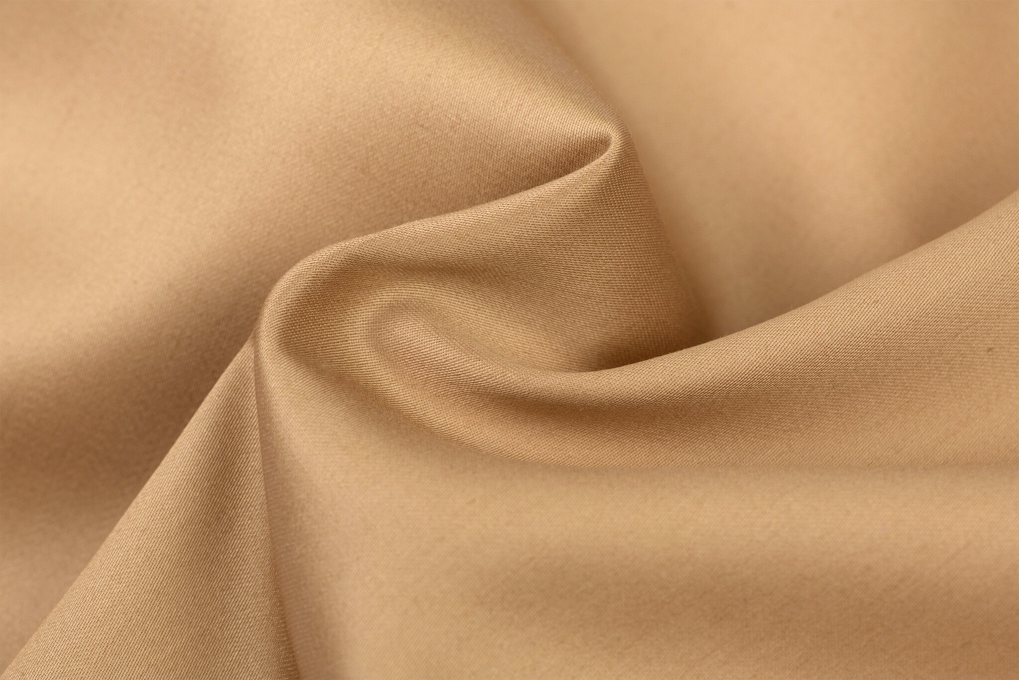 Katoen Satijn Stof Kaneelbruin