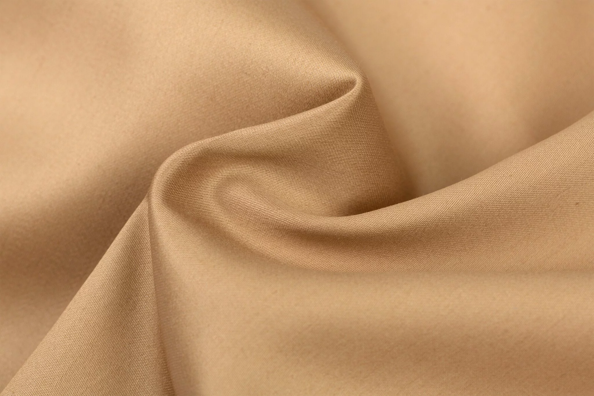 Katoen Satijn Stof Kaneelbruin