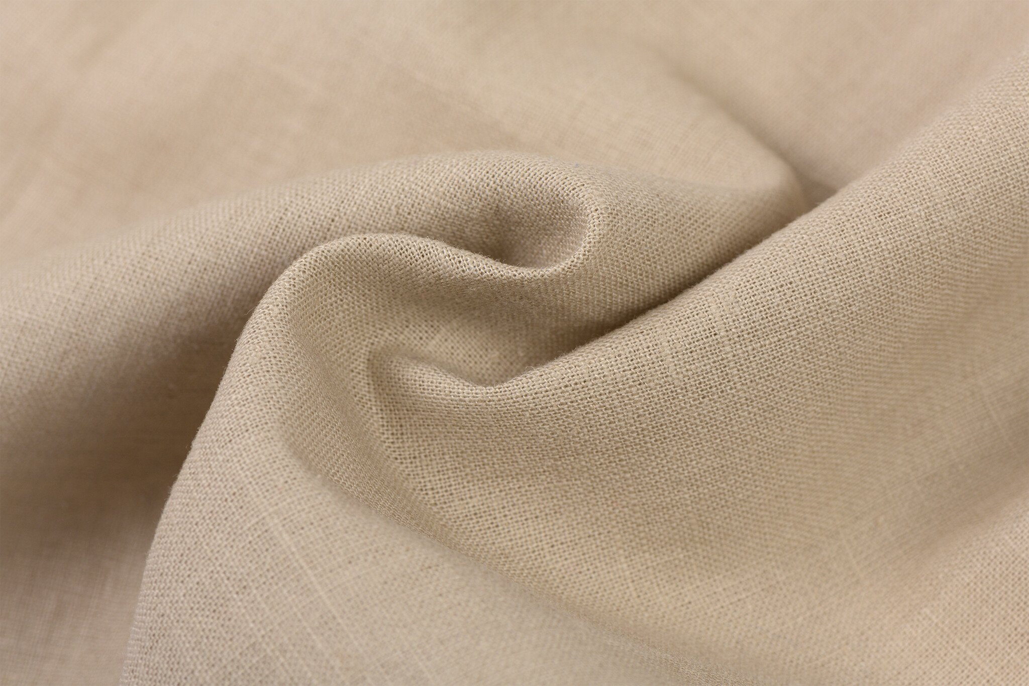 Gewassen Linnen Stof Donker Beige