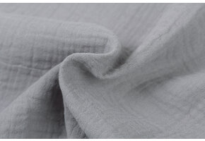 Baby Cotton – Mousseline Stof - Lichtgrijs