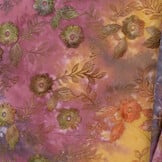 Katoen Embroidery  Stof Tie Dye Poppy Flower Rose