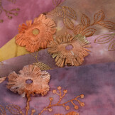 Katoen Embroidery  Stof Tie Dye Poppy Flower Rose