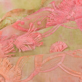 Katoen Embroidery  Stof Tie Dye Swingy Flowers Rose