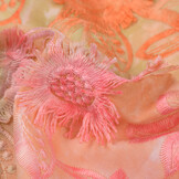 Katoen Embroidery  Stof Tie Dye Swingy Flowers Rose