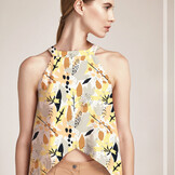 Geweven Viscose Linnen Stof Bedrukt Bloemen