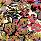 Viscose Satijn Stof Bedrukt Bloemen - Limoen Groen