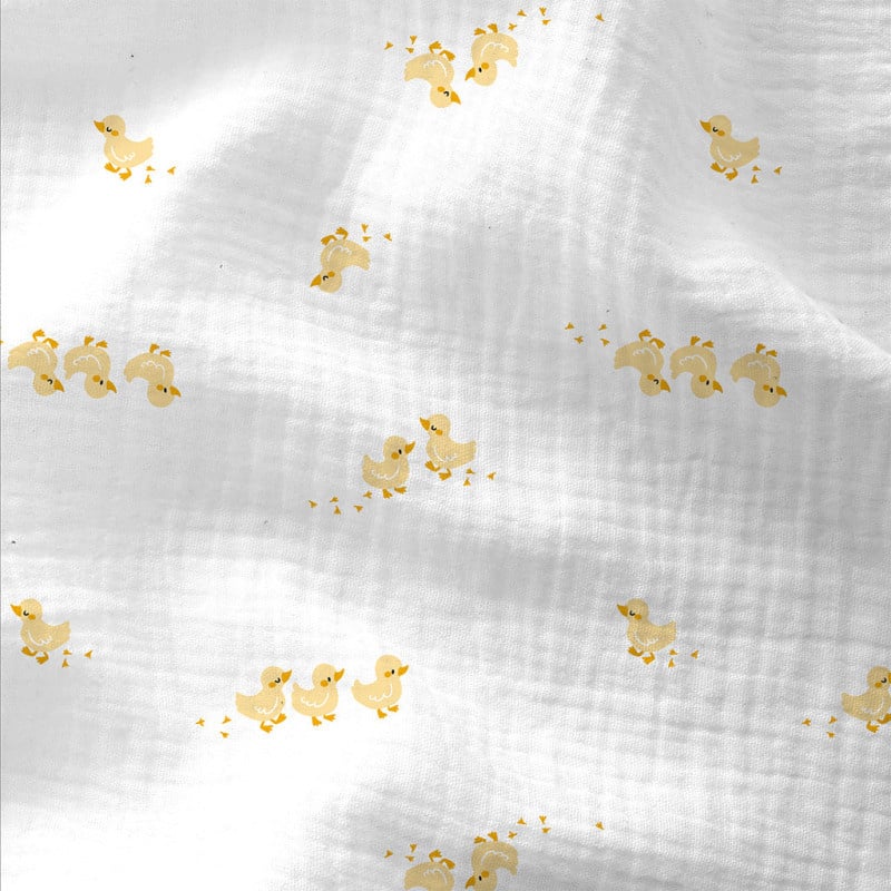 Hydrofiel Katoen Stof Schattige Eendjes