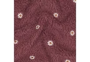 Teddy Stof Embroidery Bloemen Rozenhout