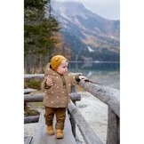 Teddy Stof Embroidery Bloemen Taupe