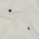 Teddy Stof Embroidery Hartjes Ecru