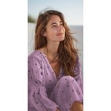 Hydrofiel Stof Embroidery Bloemen Licht Pink