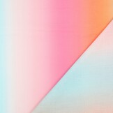 Katoen Voile Stof Digitale Print - Regenboog - Multicolor