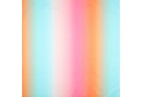 Katoen Voile Stof Digitale Print - Regenboog - Multicolor