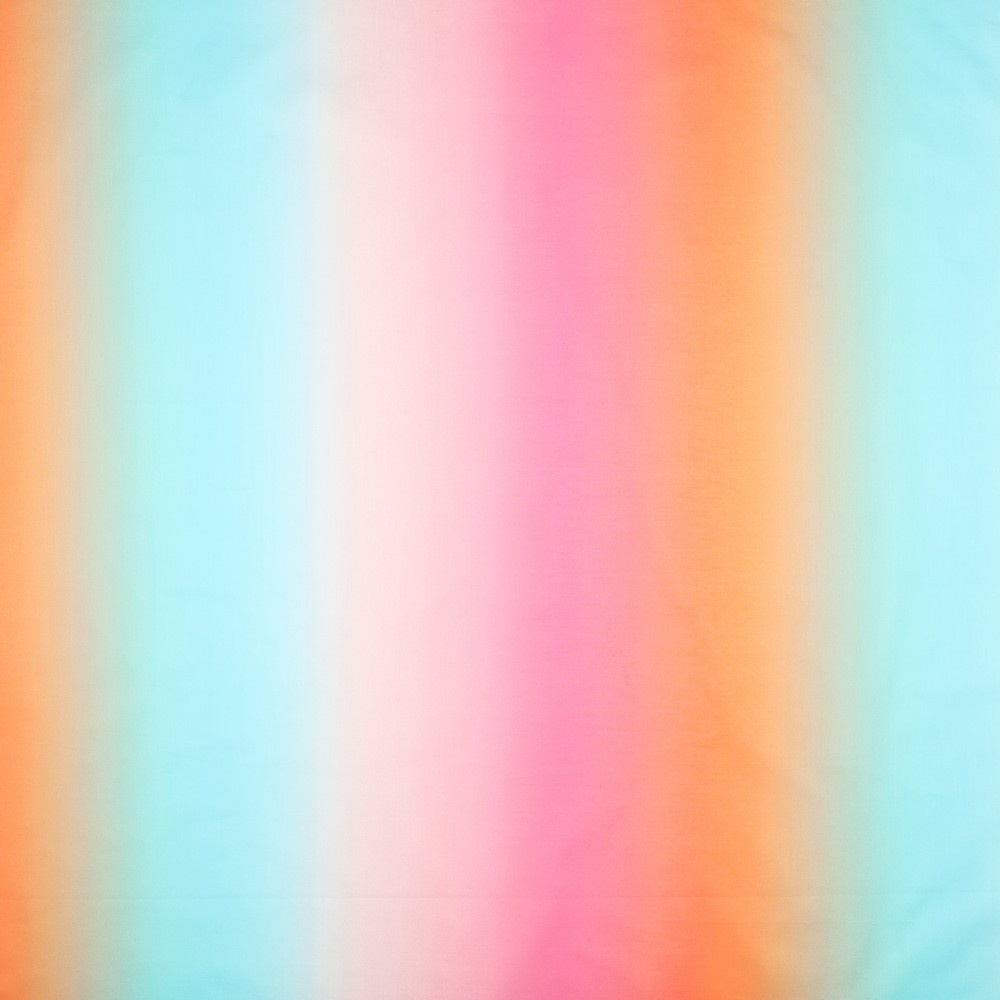 Katoen Voile Stof Digitale Print - Regenboog - Multicolor