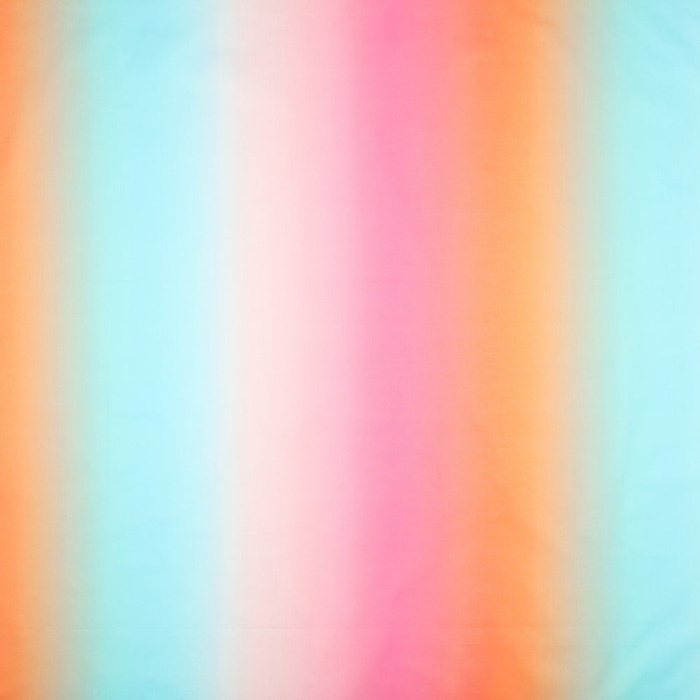 Katoen Voile Stof Digitale Print - Regenboog - Multicolor