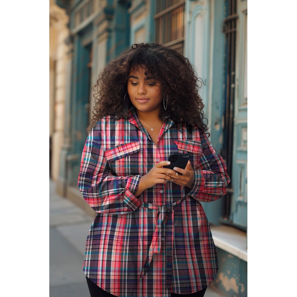 Katoen Stof Ruiten Garen geverfd - Donker Koraal