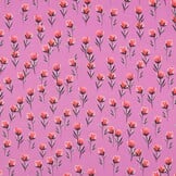 Katoen Poplin Stof Digitale Print - Bloemen - Fuchsia