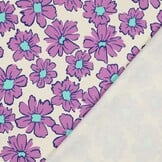 Jogging Stof Bloemen - Off-White