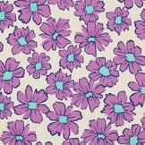 Jogging Stof Bloemen - Off-White