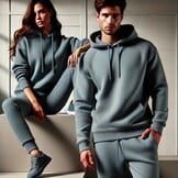 Urban Katoen Sweat Stof - Duivenblauw