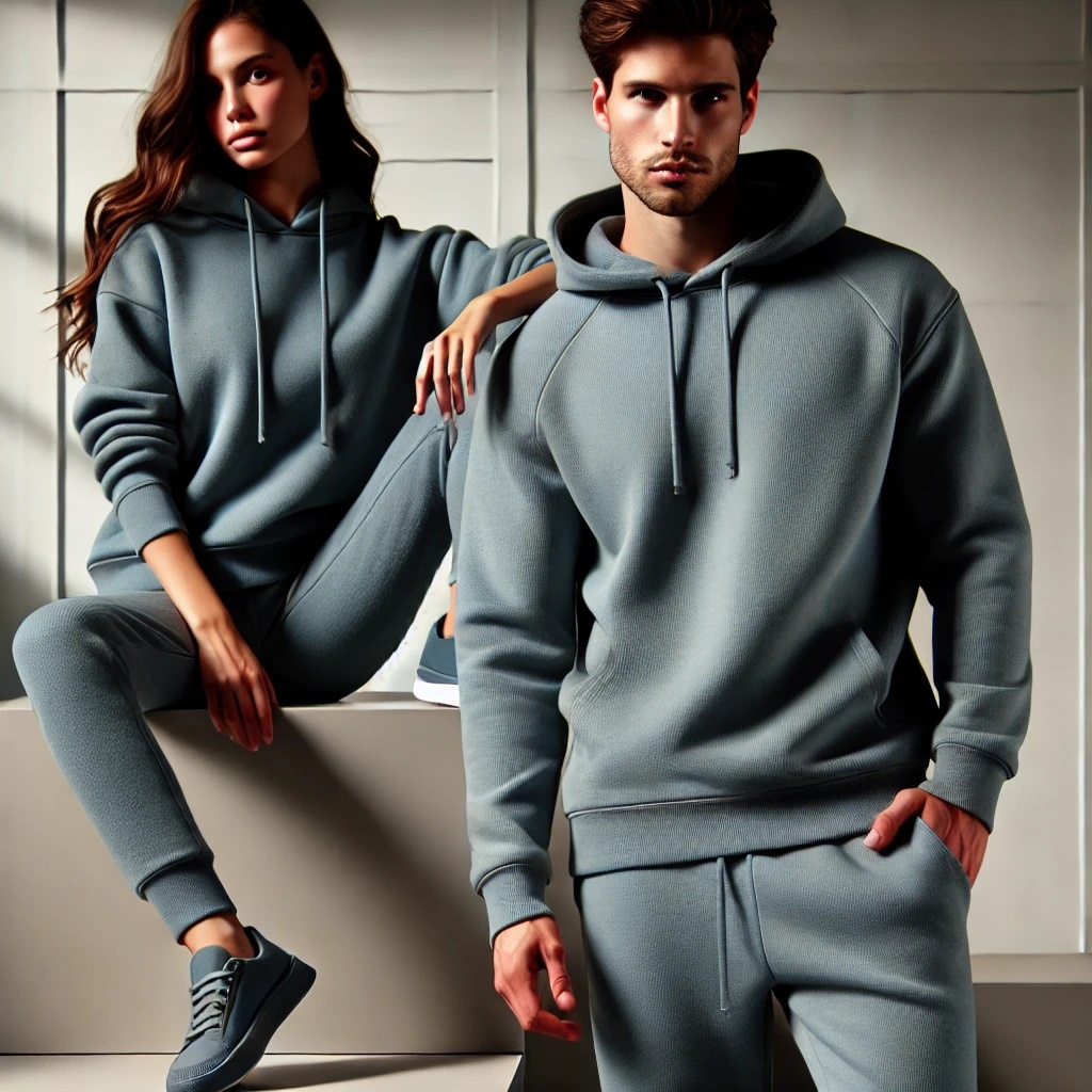 Urban Katoen Sweat Stof - Duivenblauw