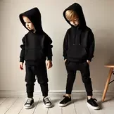 Urban Katoen Sweat Stof - Zwart