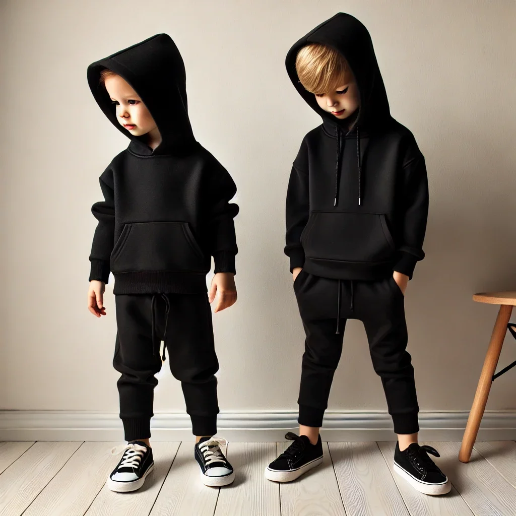 Urban Katoen Sweat Stof - Zwart