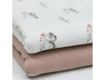 Rib Jersey Stof - Lief Muisje