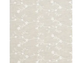 Katoen Embroidery Catchy Bloemenslinger Naturel