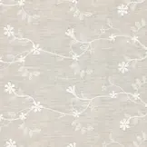 Katoen Embroidery Catchy Bloemenslinger Naturel