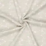 Katoen Embroidery Catchy Bloemenslinger Naturel