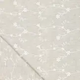 Katoen Embroidery Catchy Bloemenslinger Naturel