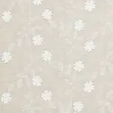 Katoen Embroidery Catchy Wildbloem Naturel